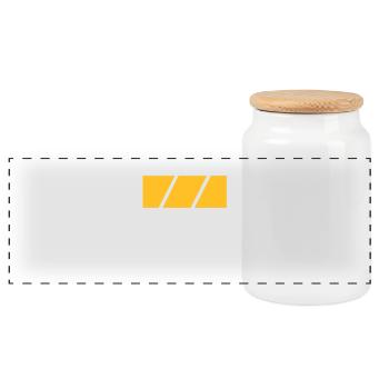 I Am Fully Charged! - Panoramic Cookie Jar with Wooden Lid - white - Front
