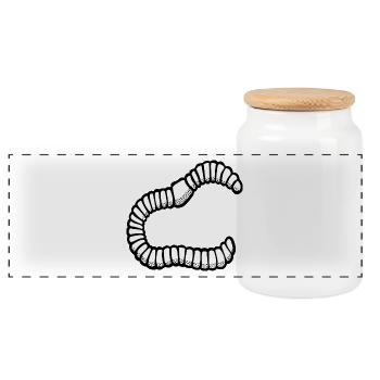 Raup 70 - Boîte à biscuits avec couvercle en bois - blanc - Devant
