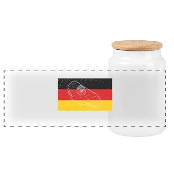 I do not give a Schnitzel T-Shirt - Panorama Keksdose mit Holzdeckel - Weiß - Vorne