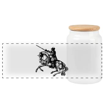 épée épée de chevalier chevalier armor117 - Boîte à biscuits avec couvercle en bois - blanc - Devant