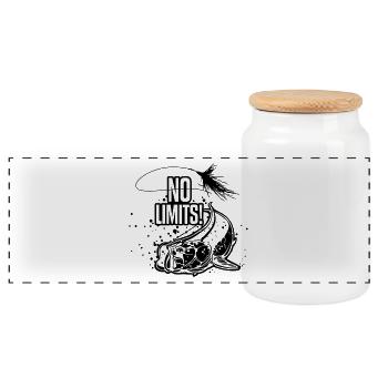 TARPON - NO LIMITS! - Panorama Keksdose mit Holzdeckel - Weiß - Vorne