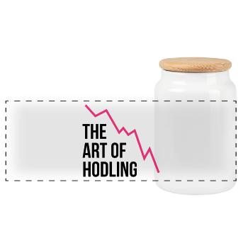 L'art de Hodling - Boîte à biscuits avec couvercle en bois - blanc - Devant