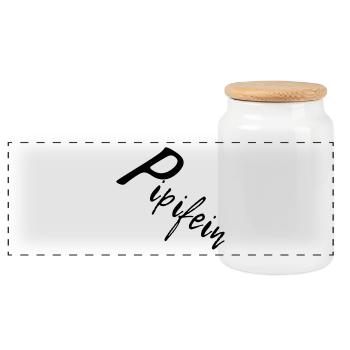 Pipifein - Boîte à biscuits avec couvercle en bois - blanc - Devant