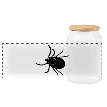 tique am431 - Boîte à biscuits avec couvercle en bois - blanc - Devant