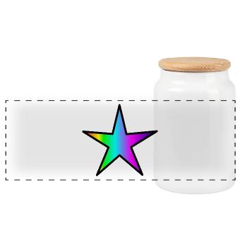 ETOILE. ETOILES. STAR. FÊTE. ANNIVERSAIRE. NOËL - Boîte à biscuits avec couvercle en bois - blanc - Devant