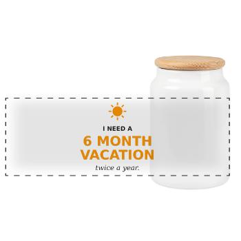 Holidays all year round - Panoramic Cookie Jar with Wooden Lid - white - Front