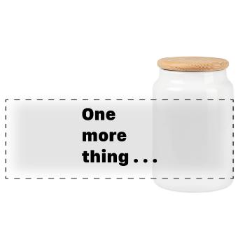 Abstract Geometry Pattern on Canvas - Panoramic Cookie Jar with Wooden Lid - white - Front