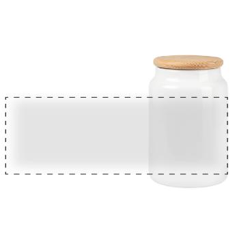 It Is What It Is  - Panoramic Cookie Jar with Wooden Lid - white - Front