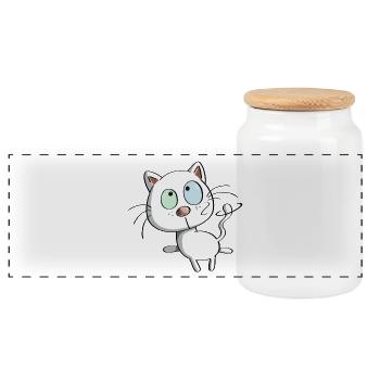Cat on Tour - Cats - Kittens - Kittens - Animal - Panoramic Cookie Jar with Wooden Lid - white - Front