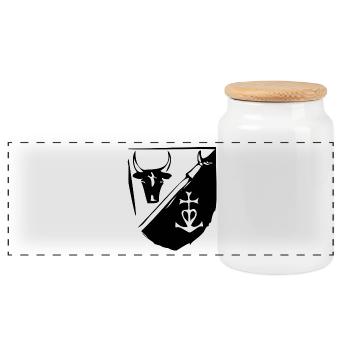 drapeau gardian - Boîte à biscuits avec couvercle en bois - blanc - Devant