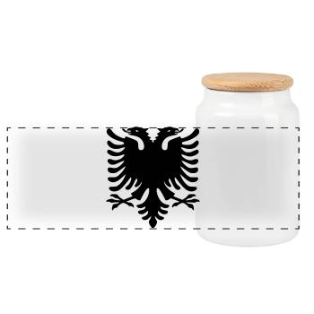 albania_2019 - Panorama Keksdose mit Holzdeckel - Weiß - Vorne