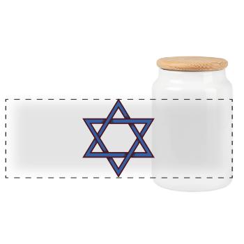 Étoile intergalactique de l’harmonie - Boîte à biscuits avec couvercle en bois - blanc - Devant