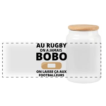 rugby, rugby sport, rugby humor, rugby fan - Panoramic Cookie Jar with Wooden Lid - white - Front
