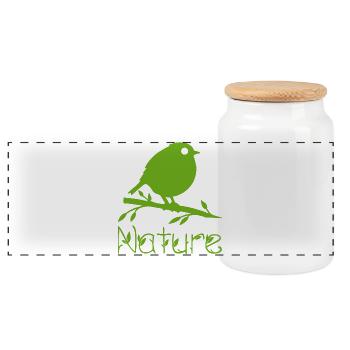 La nature se réveille - Boîte à biscuits avec couvercle en bois - blanc - Devant