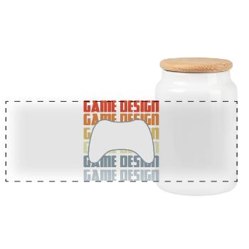 Développement de jeux - Boîte à biscuits avec couvercle en bois - blanc - Devant