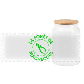 la septième compagnie, la 7ème compagnie - Boîte à biscuits avec couvercle en bois - blanc - Devant