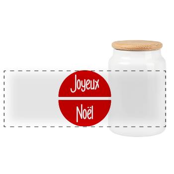 NOËL. ANNEE. ANNIVERSAIRE. RETRAITE. FÊTE. COEUR. - Boîte à biscuits avec couvercle en bois - blanc - Devant
