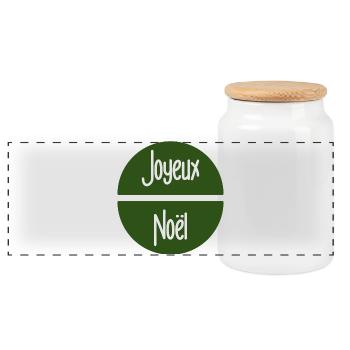 NOËL. ANNEE. ANNIVERSAIRE. RETRAITE. FÊTE. COEUR. - Boîte à biscuits avec couvercle en bois - blanc - Devant