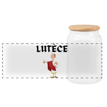 Lutèce, Paris, Romain - Boîte à biscuits avec couvercle en bois - blanc - Devant