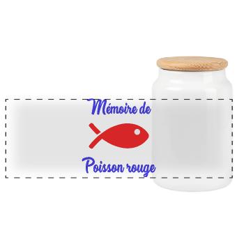 FISH. APRIL FOOL. HUMOR - Panoramic Cookie Jar with Wooden Lid - white - Front