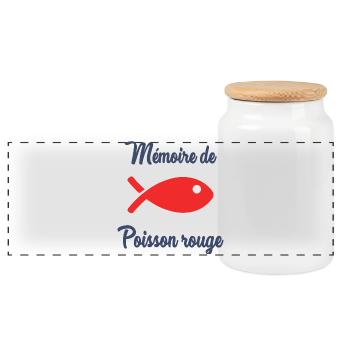 POISSON. MEMOIRE. SARDINE. POISSON D'AVRIL. MER - Boîte à biscuits avec couvercle en bois - blanc - Devant
