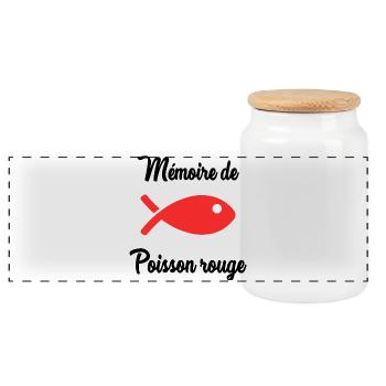 POISSON. POISSON D'AVRIL. HUMOUR. MER. OCÉAN - Boîte à biscuits avec couvercle en bois - blanc - Devant