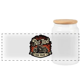 Chemise Ratsking Ratlook – Style rustique personnalisé - Boîte à biscuits avec couvercle en bois - blanc - Devant