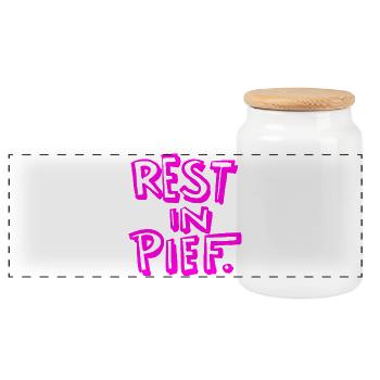 REPOS À PIEF (R.I.P.) Rose - Boîte à biscuits avec couvercle en bois - blanc - Devant