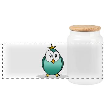 OISEAU. CHOUETTE. HIBOU. OISEAU. NUIT. NATURE - Boîte à biscuits avec couvercle en bois - blanc - Devant