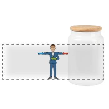 Gulden_middenweg - Boîte à biscuits avec couvercle en bois - blanc - Devant