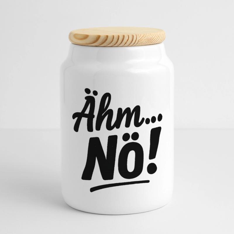 Um, nope. Scripture Saying Panoramic Cookie Jar with Wooden Lid