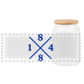 1848 – Bochum Ruhrpott Original - Boîte à biscuits avec couvercle en bois - blanc - Devant