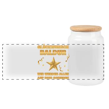 Collègue Baldur - Boîte à biscuits avec couvercle en bois - blanc - Devant