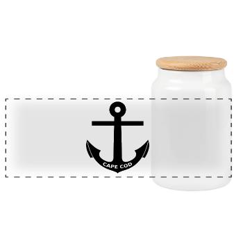 Cape Cod - Massachusetts - États-Unis - États-Unis - Boîte à biscuits avec couvercle en bois - blanc - Devant