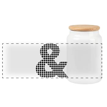 ampersand - Panorama Keksdose mit Holzdeckel - Weiß - Vorne