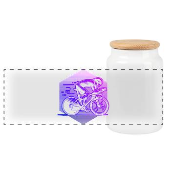 Vélo de route parfait pour tous les vélos de route - Boîte à biscuits avec couvercle en bois - blanc - Devant
