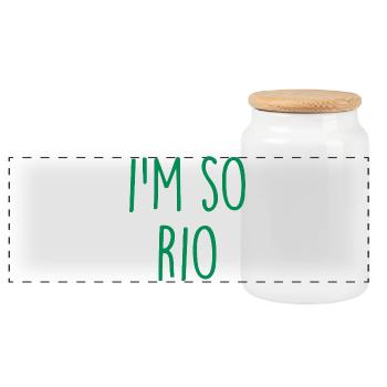 Rio de Janeiro Brazil Brasilien - Panorama Keksdose mit Holzdeckel - Weiß - Vorne
