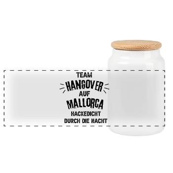 Team Hangover à Majorque - Boîte à biscuits avec couvercle en bois - blanc - Devant