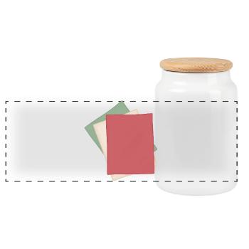 Pile de papier pastel - Boîte à biscuits avec couvercle en bois - blanc - Devant