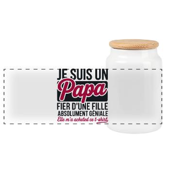 5 - Boîte à biscuits avec couvercle en bois - blanc - Devant
