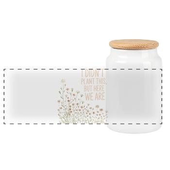 Wildflower Wit: I Didn't Plant This - Boîte à biscuits avec couvercle en bois - blanc - Devant