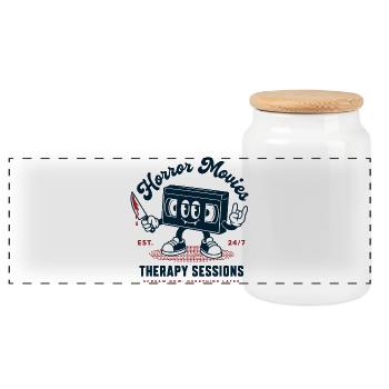 Horror Noise Therapy Sessions - Panoramic Cookie Jar with Wooden Lid - white - Front