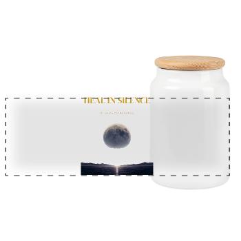 Guérissez en silence – Laissez la paix parler - Boîte à biscuits avec couvercle en bois - blanc - Devant