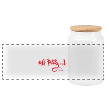 Ange ou Démon by Little - Boîte à biscuits avec couvercle en bois - blanc - Devant