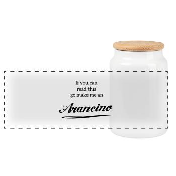MUEVETE Arancino | Tshirts FOOD - Boîte à biscuits avec couvercle en bois - blanc - Devant