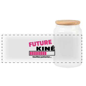 future kiné - Boîte à biscuits avec couvercle en bois - blanc - Devant