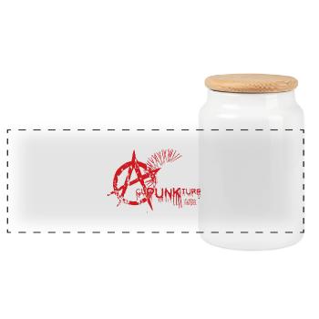 Acupunkture by Little - Boîte à biscuits avec couvercle en bois - blanc - Devant