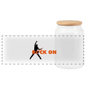 rock_on_b_2c - Boîte à biscuits avec couvercle en bois - blanc - Devant