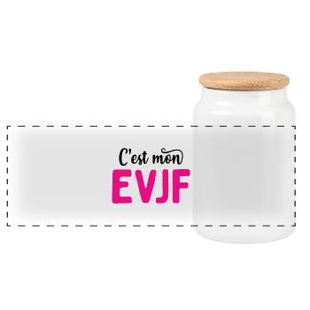 C'est mon evjf mariage - Boîte à biscuits avec couvercle en bois - blanc - Devant
