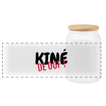 Physiotherapy Physio Krankengymnast Kiné Doctor - Panoramic Cookie Jar with Wooden Lid - white - Front
